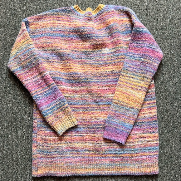 Aerie Oversized Chunky Knit Sweater Womens Small Colorful Pastel - Picture 3 of 5